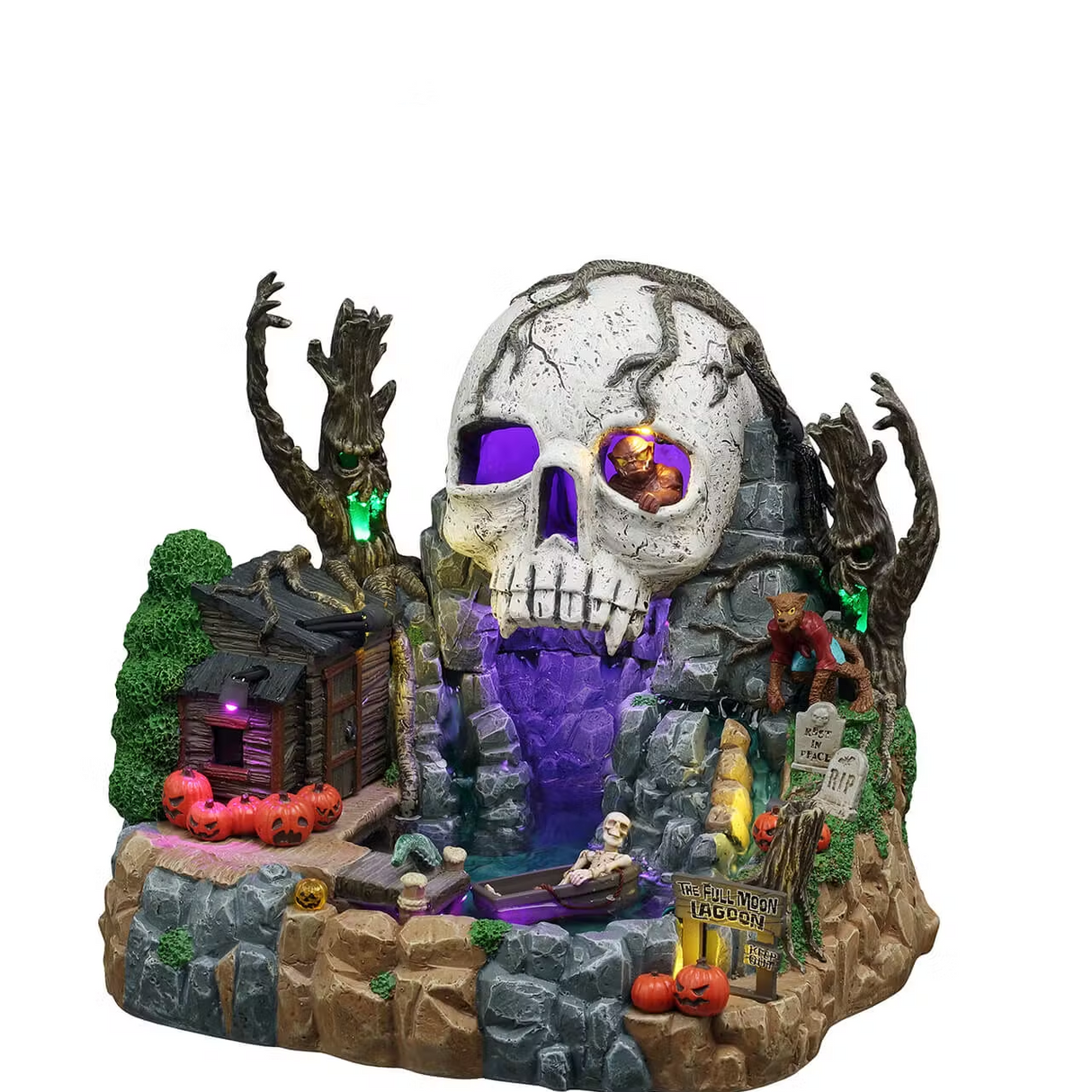 The Full Moon Lagoon Incl. Adaptor 550 Ma (Black) Lemax Spooky Town Table Accent