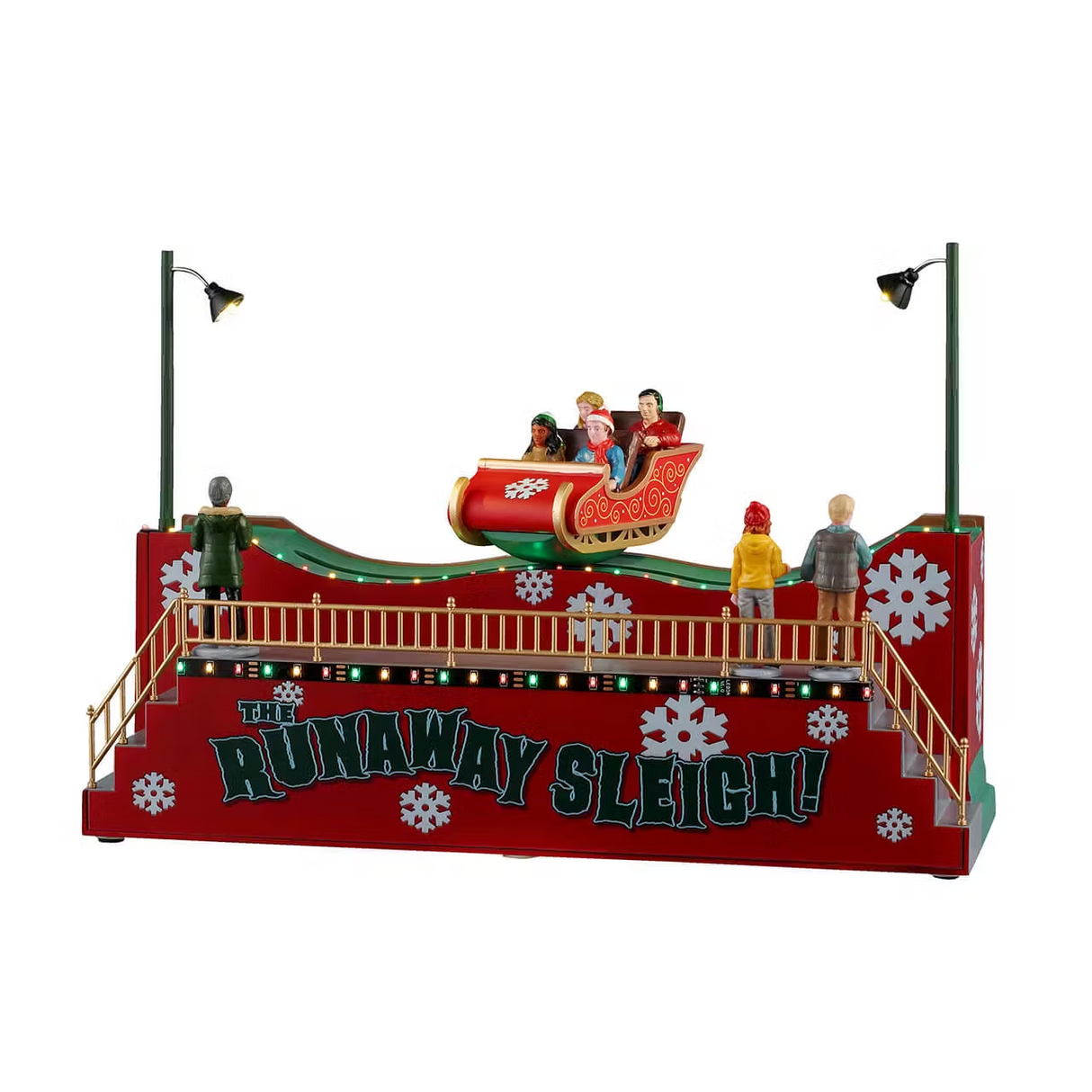 The Runaway Sleigh Incl. Adaptor 550 Ma (White) Lemax Christmas Village Table Accent