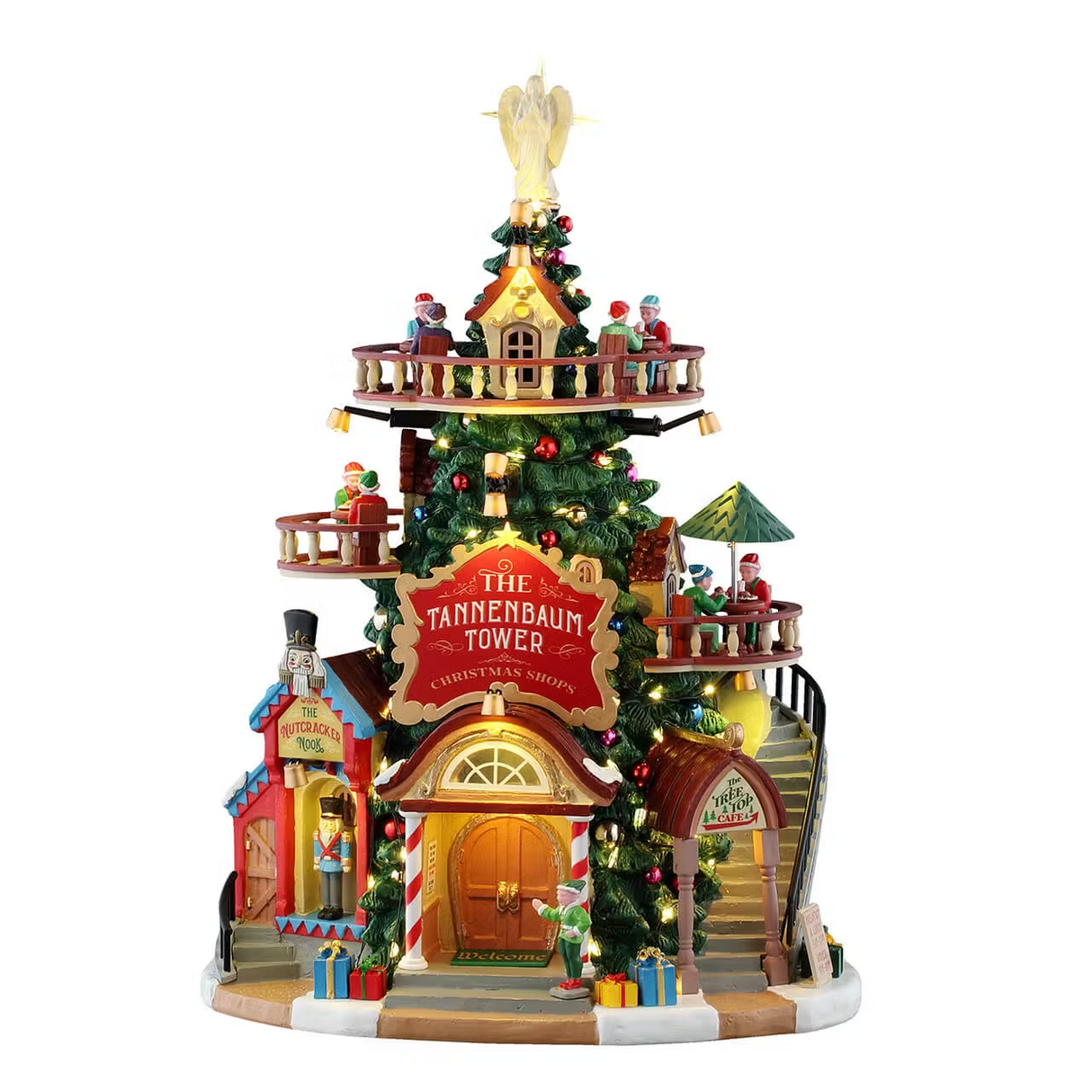 The Tannenbaum Tower Christmas Shops B/O (4.5V) Lemax Christmas Village Illuminated Building