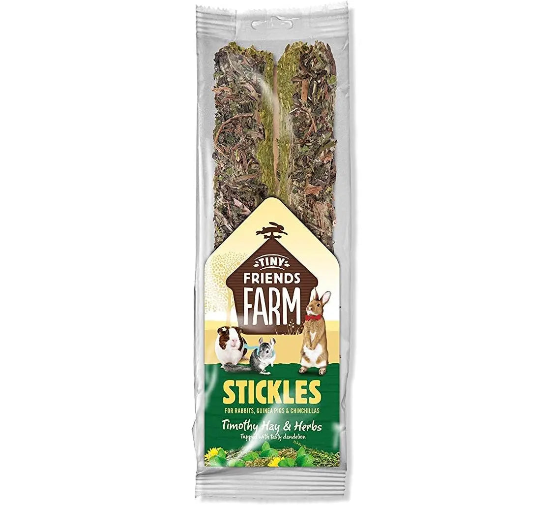 Tiny Friends Farm Stickles Timothy Hay and Herbs 100g Supreme Petfoods Ltd