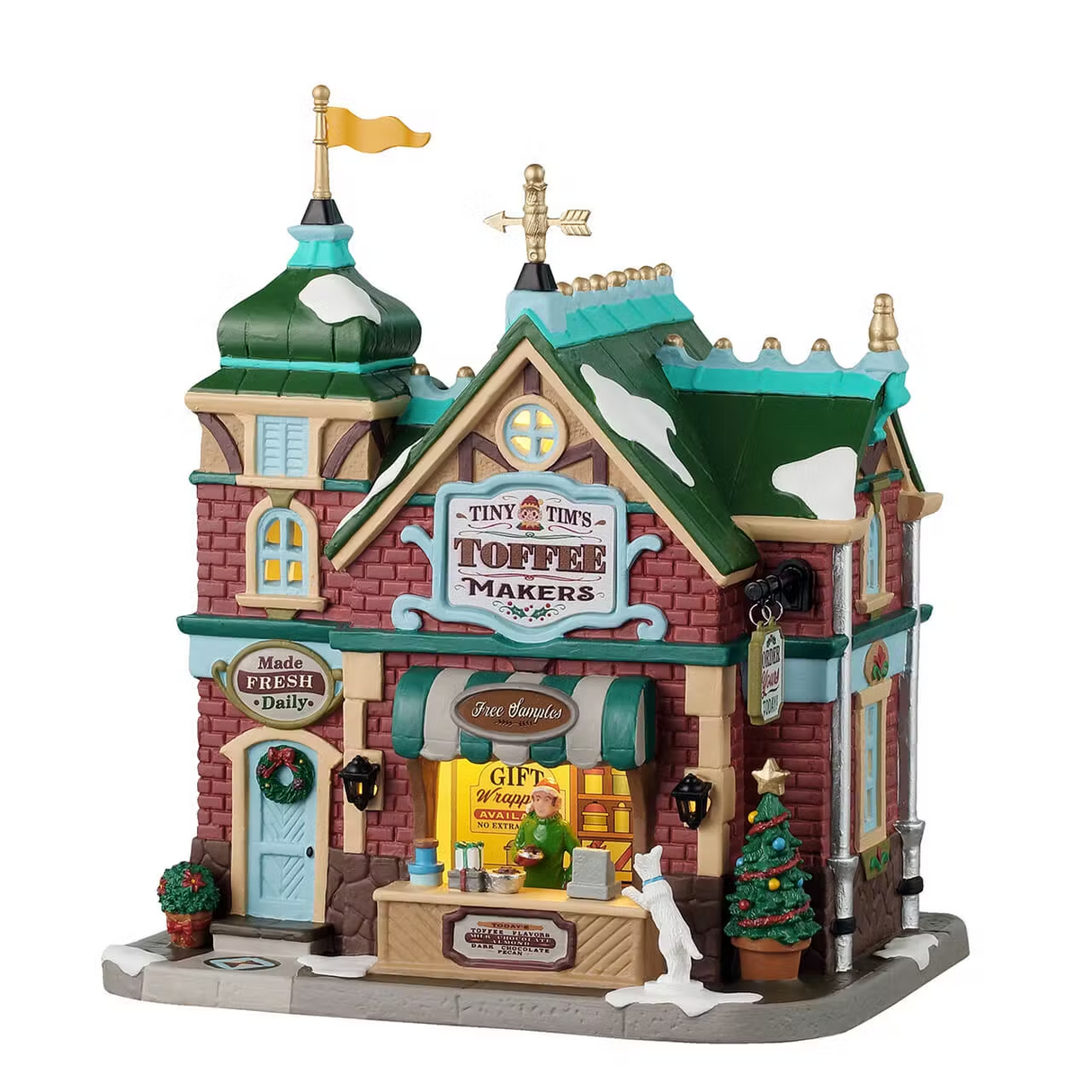 Tiny Tim's Toffee Makers Incl. Adaptor 100 Ma (White) Lemax Christmas Village Illuminated Building
