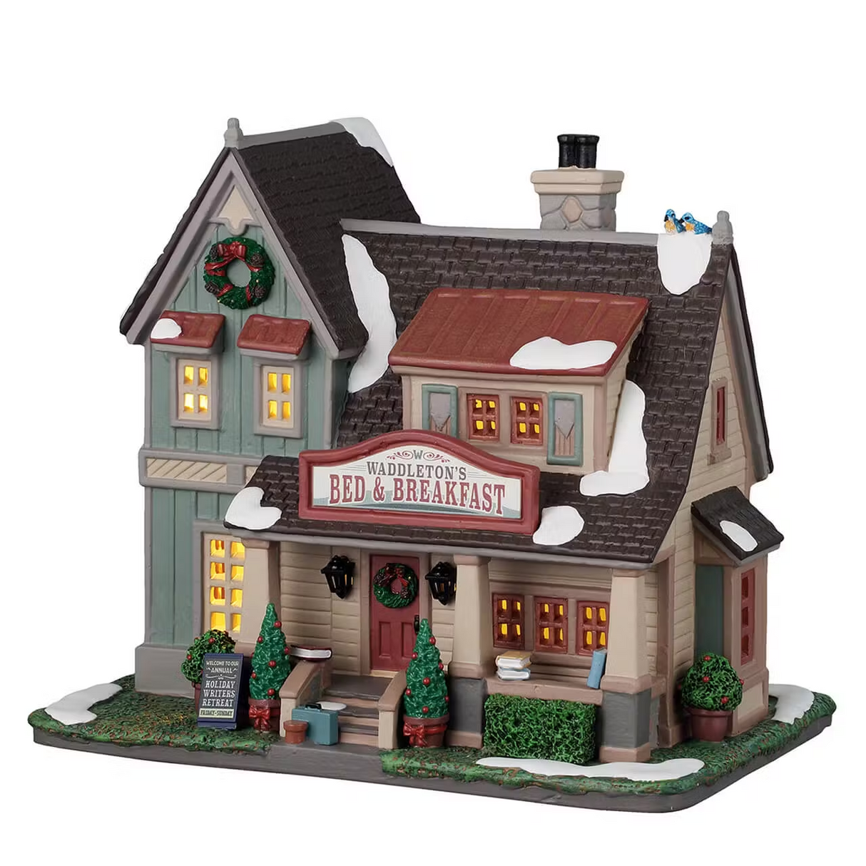 Waddleton's Bed & Breakfast Incl. Adaptor 100 Ma (White) Lemax Christmas Village Illuminated Building