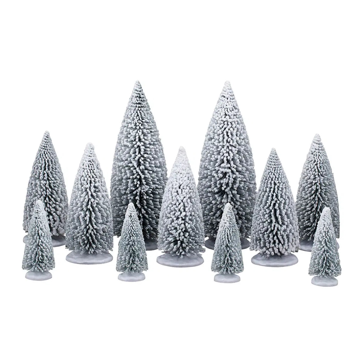 White Pine Trees Set of 11, Lemax Christmas Village Accessory Lemax
