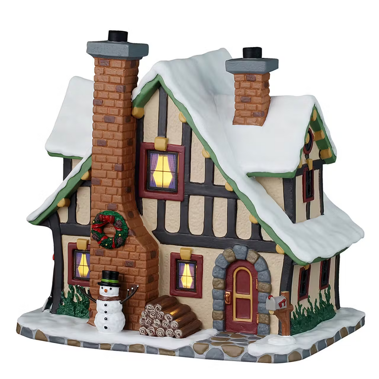 Winter Holiday Lodge Incl. Adaptor 100 Ma (White) Lemax Christmas Village Illuminated Building