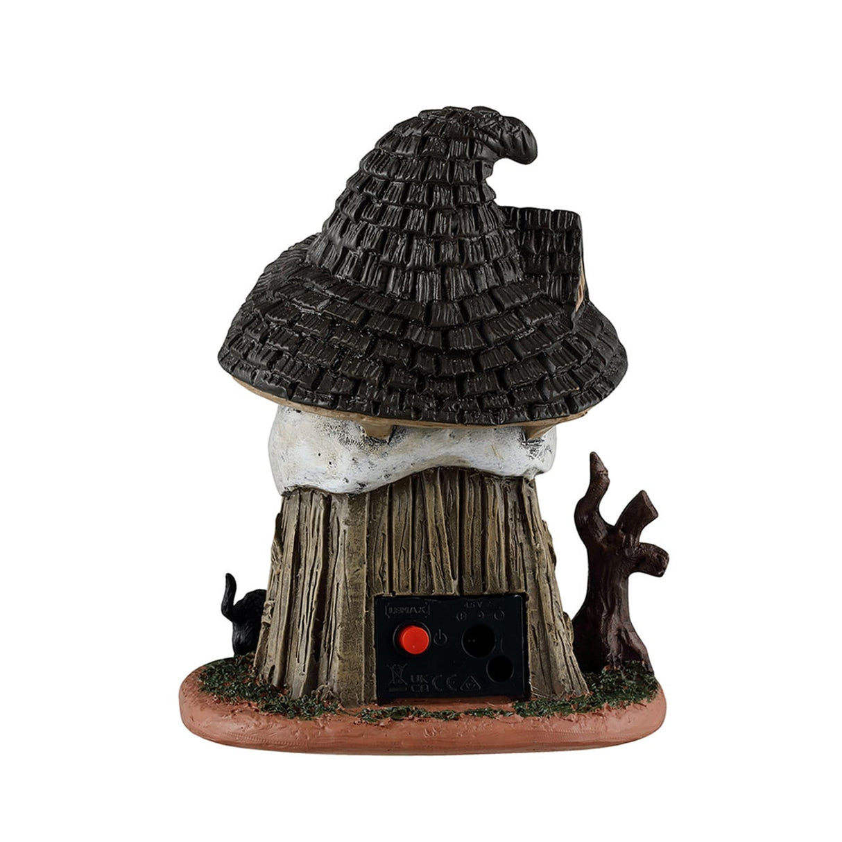 WITCH'S SKULL HUT, AC ADAPTABLE Lemax Spooky Town