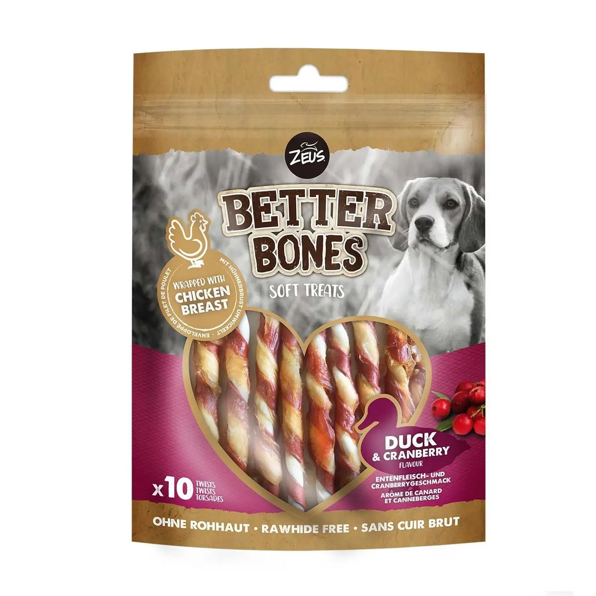 Zeus Better Bones Duck and Cranberry Twists Rolf C. Hagen