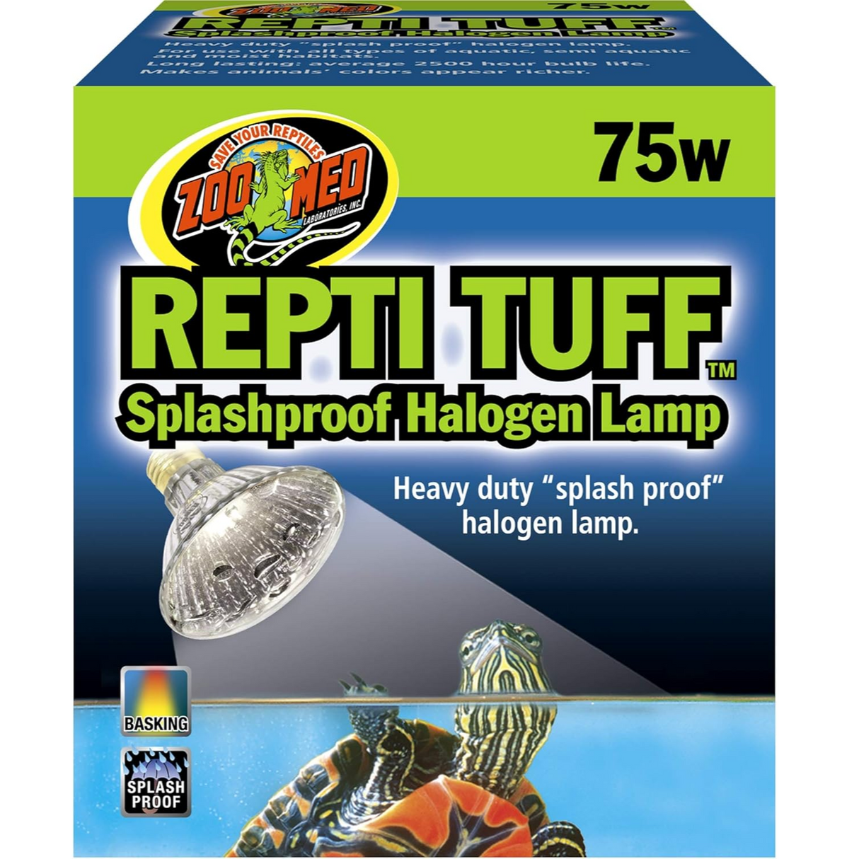 Zoo Med Turtle Tuff Halogen Bulb 75w Peregrine Livefoods Ltd