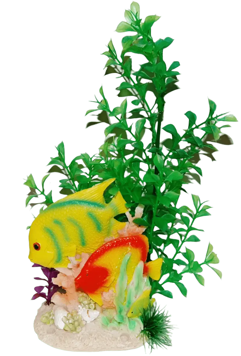 3 Fish on Rock Aquarium Ornament Anhui Hefei Hongjia Co Ltd