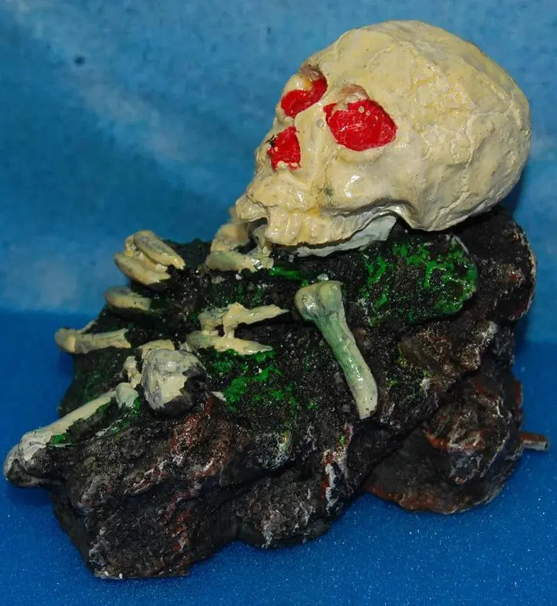 Air Operated Skeleton On Rocks Aquarium Resin Ornament 13cm Anhui Hefei Hongjia Co Ltd