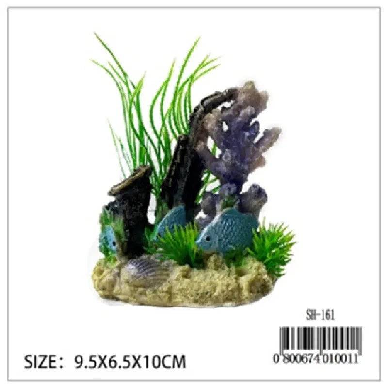 Aquarium D cor Blue Fishes & Coral Rock SH-161