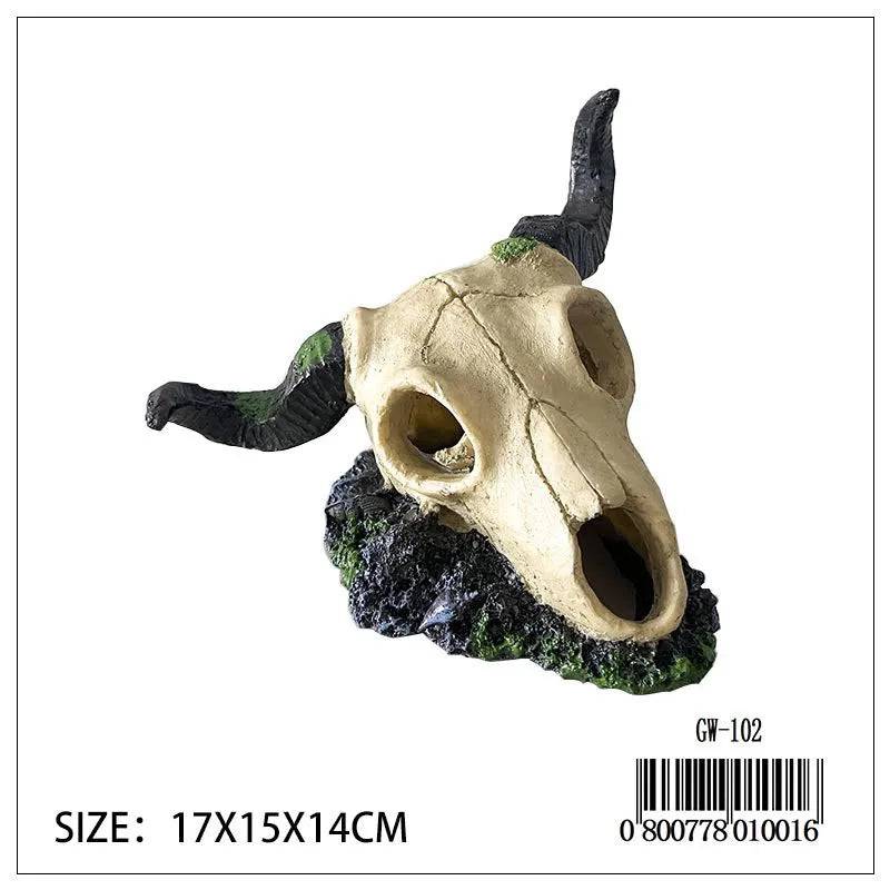 Bull Skull Terrarium Ornament