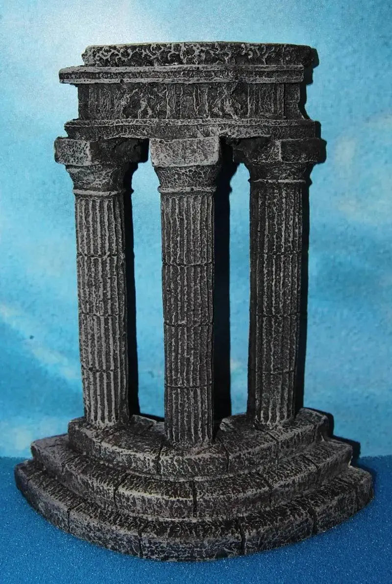 Curved Three Column Roman Ruin Aquarium Ornament 26cm Anhui Hefei Hongjia Co Ltd
