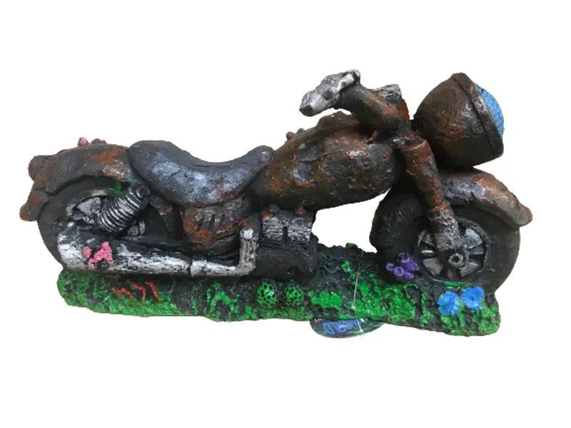 Motorbike Wreck Aquarium Ornament Decoration