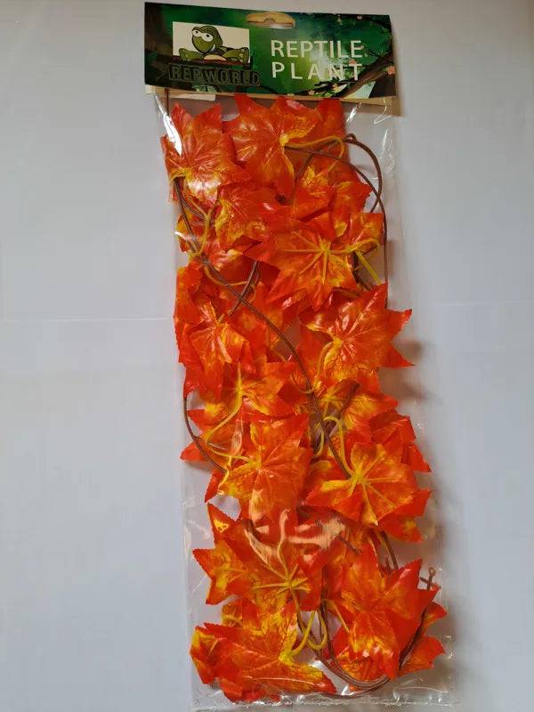 Red Maple Leaves Reptile Décor