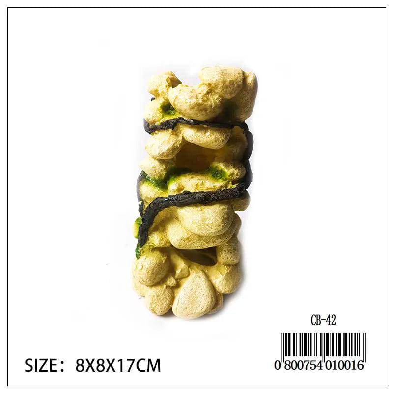 Yellow Rock Stack Aquarium Ornament