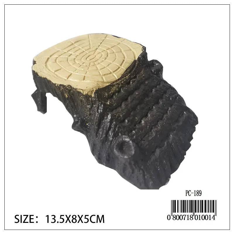 Tree Stump with Stairs Reptile Ornament