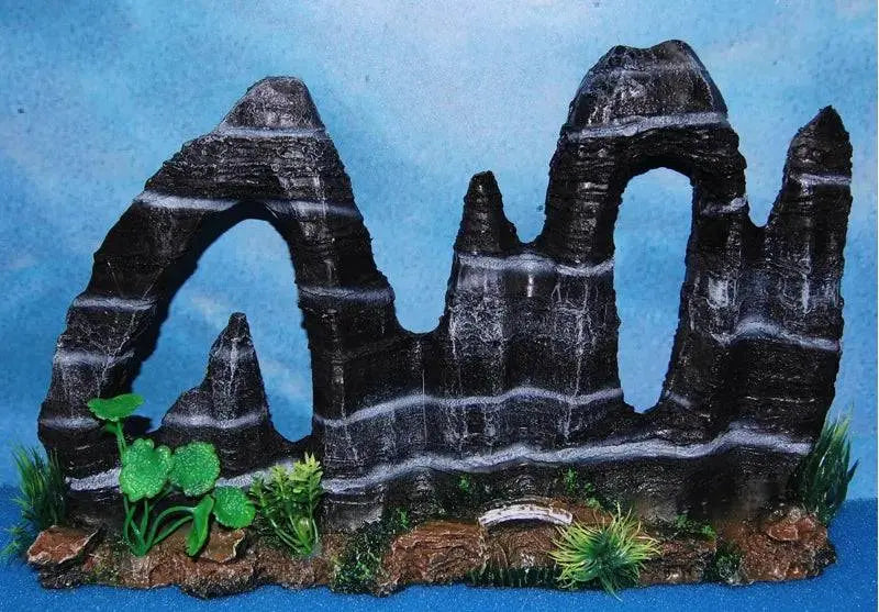 Two Hole Rock Cannon Aquarium Ornament 36cm – Fish Shelter Anhui Hefei Hongjia Co Ltd
