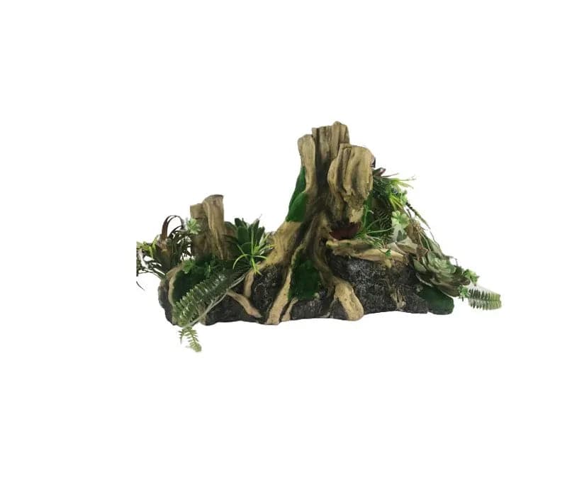 XL Mango Tree Root with Plants Aquarium Ornament