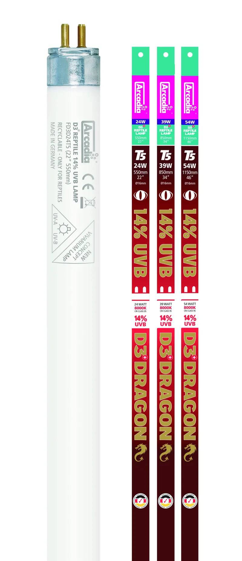 Arcadia 54W Dragon Lamp 14% HO T5