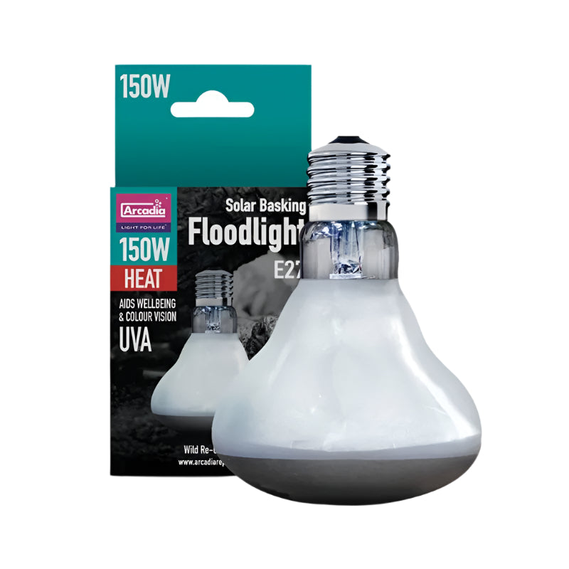 Arcadia Solar Basking Floodlight 150W – Reptile Heat & UVA Arcadia/Monkfield Nutrition