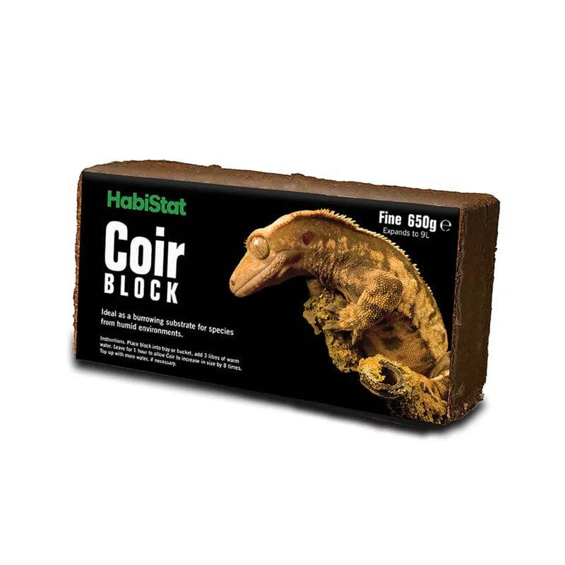 HabiStat Fine Coir Block 650g – Natural Burrowing Substrate Arcadia/Monkfield Nutrition