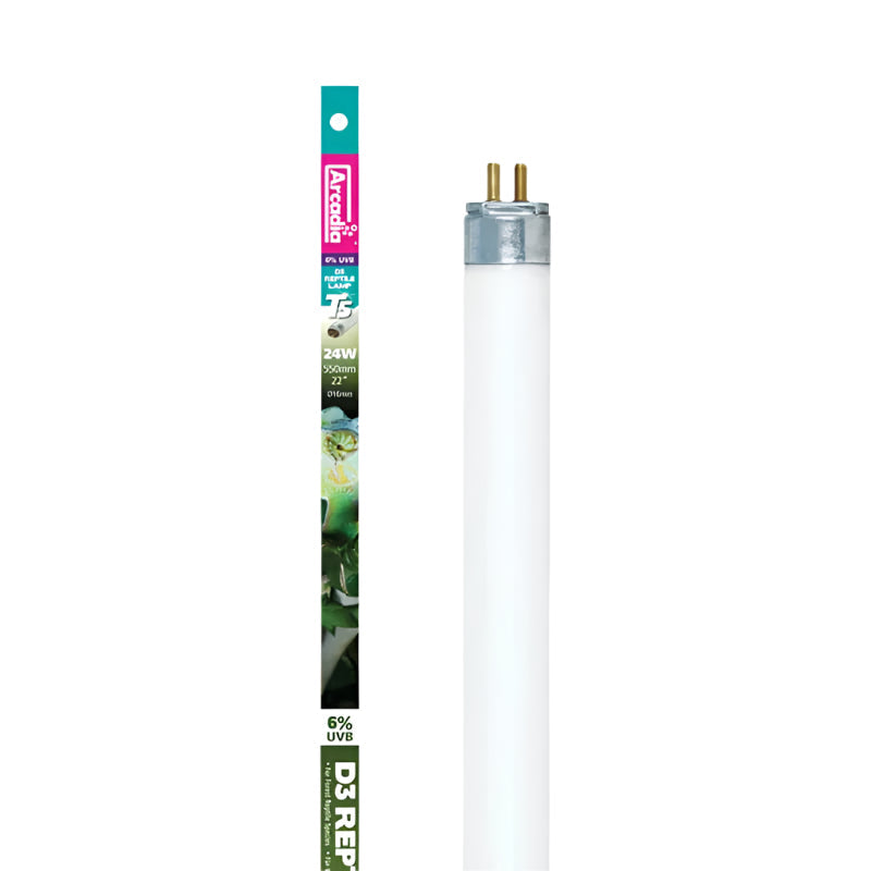 Arcadia D3 Reptile T5 Lamp 56cm 6% UVB – 24W Arcadia/Monkfield Nutrition