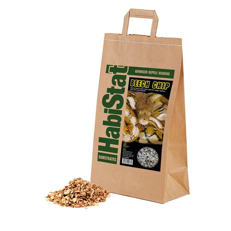 HabiStat Beech Chip Substrate Fine 5L – Natural Reptile Bedding Arcadia/Monkfield Nutrition