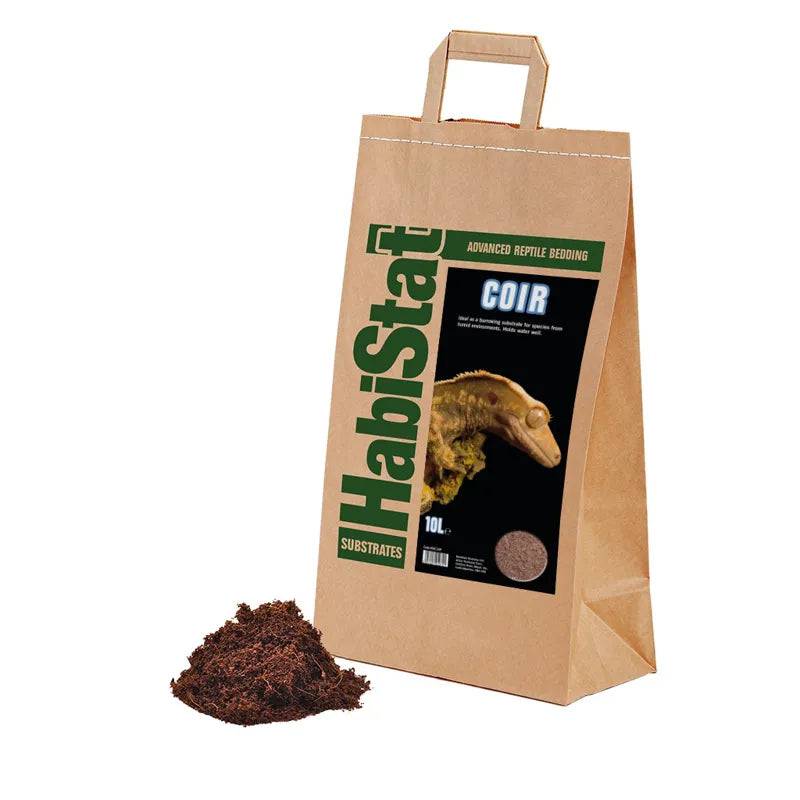 HabiStat Coir Substrate 10L – Natural Burrowing Substrate for Reptiles & Amphibians Arcadia/Monkfield Nutrition