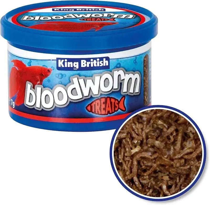 King British Dried Bloodworm Fish Treats 7g – High Protein King British