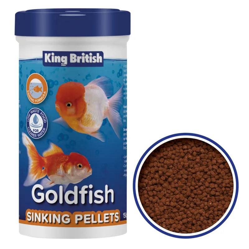 King British Goldfish Sinking Pellets 150g King British