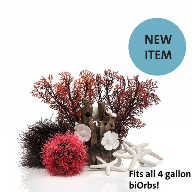 biOrb Easy Décor Kit 15L – Red Forest Aquarium Decoration Set