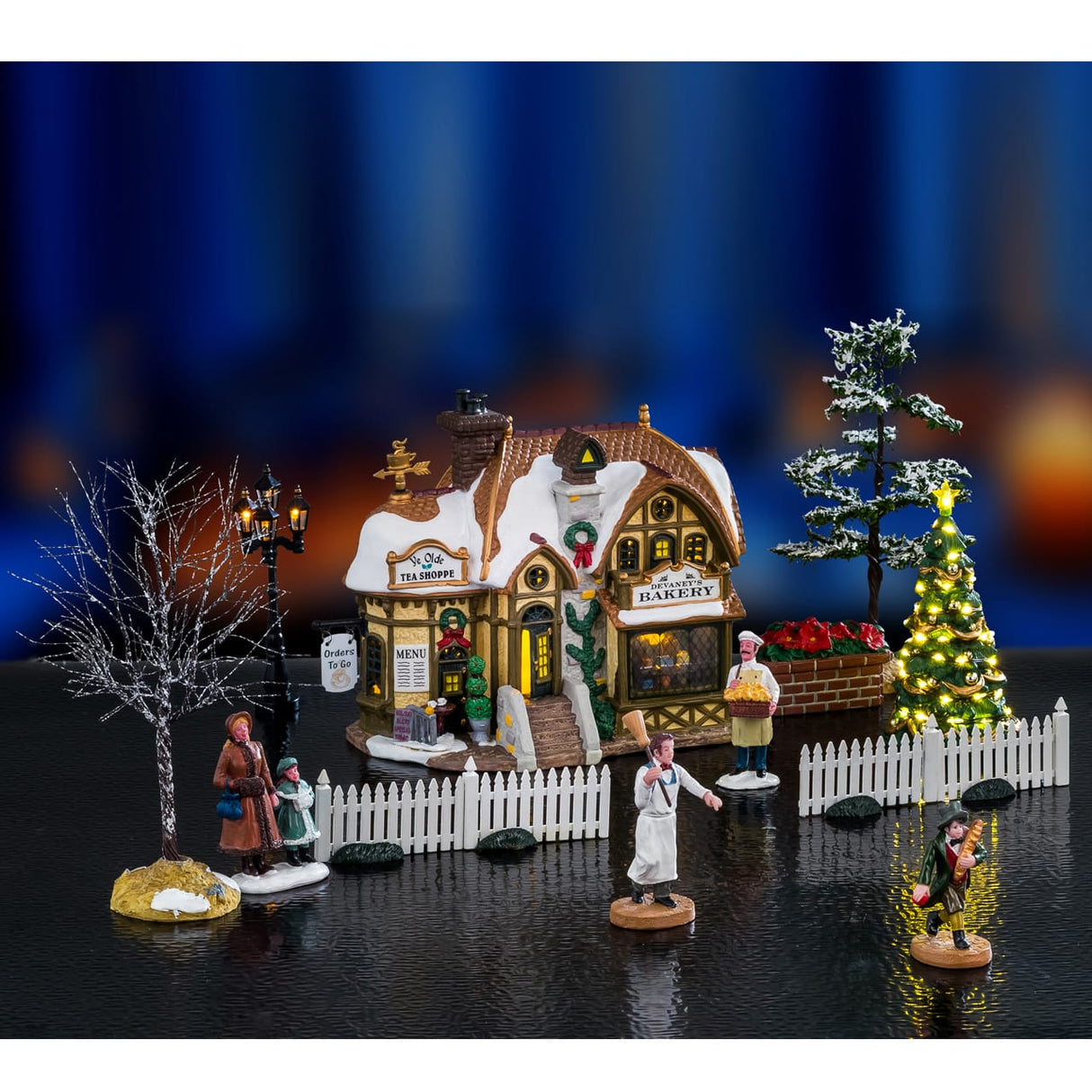 Devaney's Bakery Set Incl. Adaptor 550 Ma (White) Lemax Christmas Village House Set Lemax Christmas Village