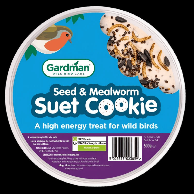 Gardman Feeder Seed & Mealworm Suet Cookie