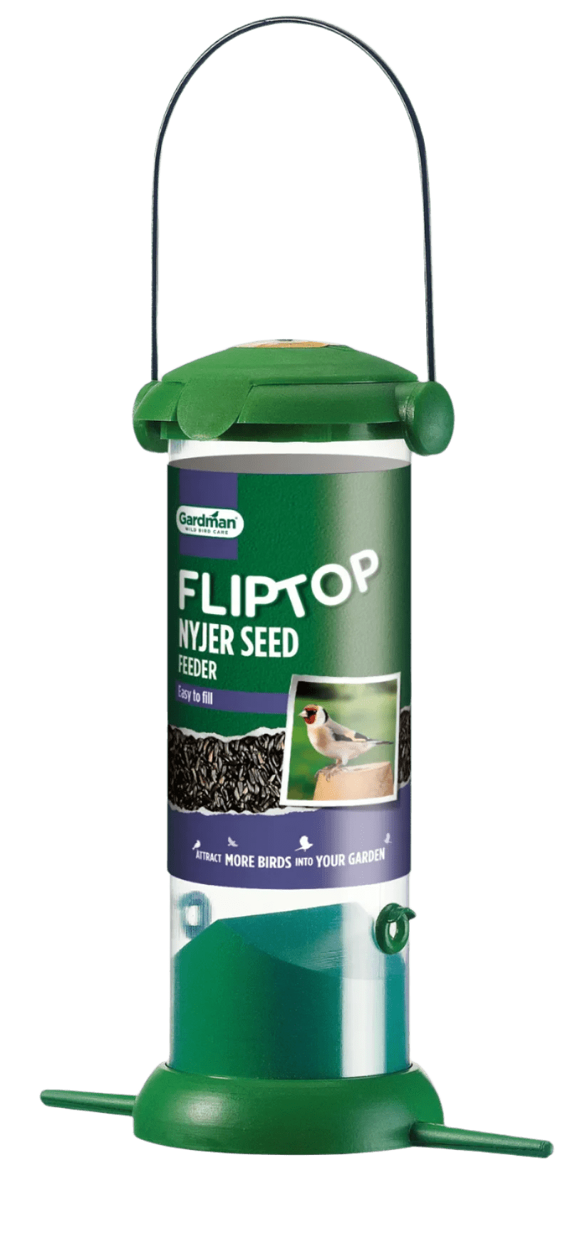 Gardman Wild Bird Flip Top Nyjer Seed Feeder Gardman