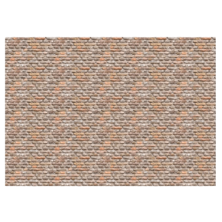 My Village Sheet Brick (21 × 29.7 cm) – Decorative Red Brick Pattern Wall Panel for Christmas Villages & Winter Displays My Village