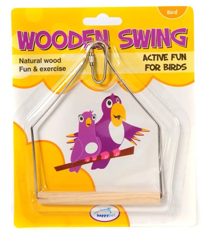 Happy Pet Wooden Bird Swing