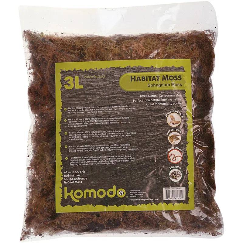 Komodo Habitat Moss 1.5L – Sphagnum Moss for Reptiles Happy Pet Products Limited
