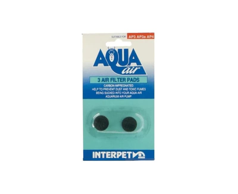 Interpet Aqua Air Pump Air FIlter Pads x3 AP3 AP4 Interpet