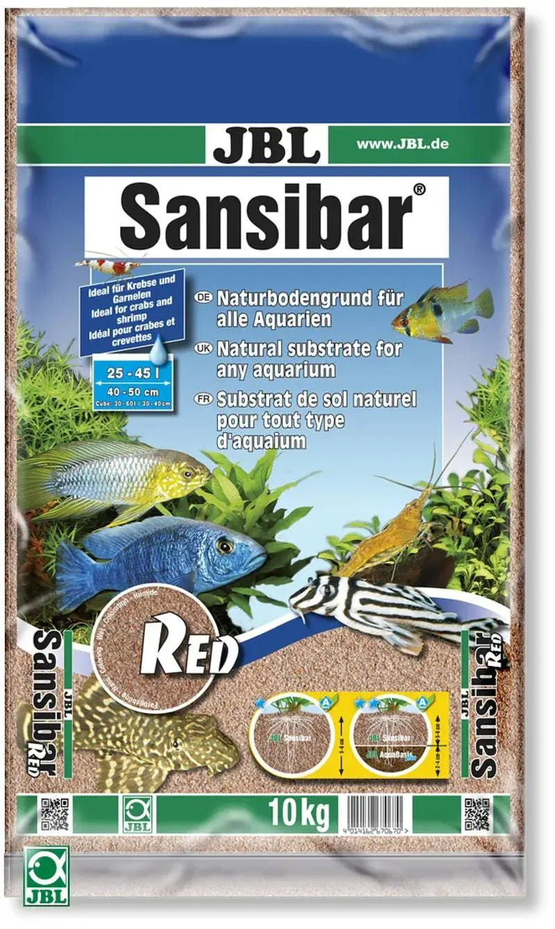 JBL Sansibar Red Fine Aquarium Sand Substrate 10kg Jbl Gmbh & Co