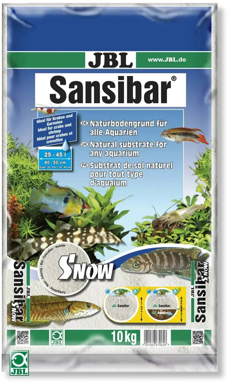 JBL Sansibar Snow White Fine Aquarium Substrate 10kg Jbl Gmbh & Co