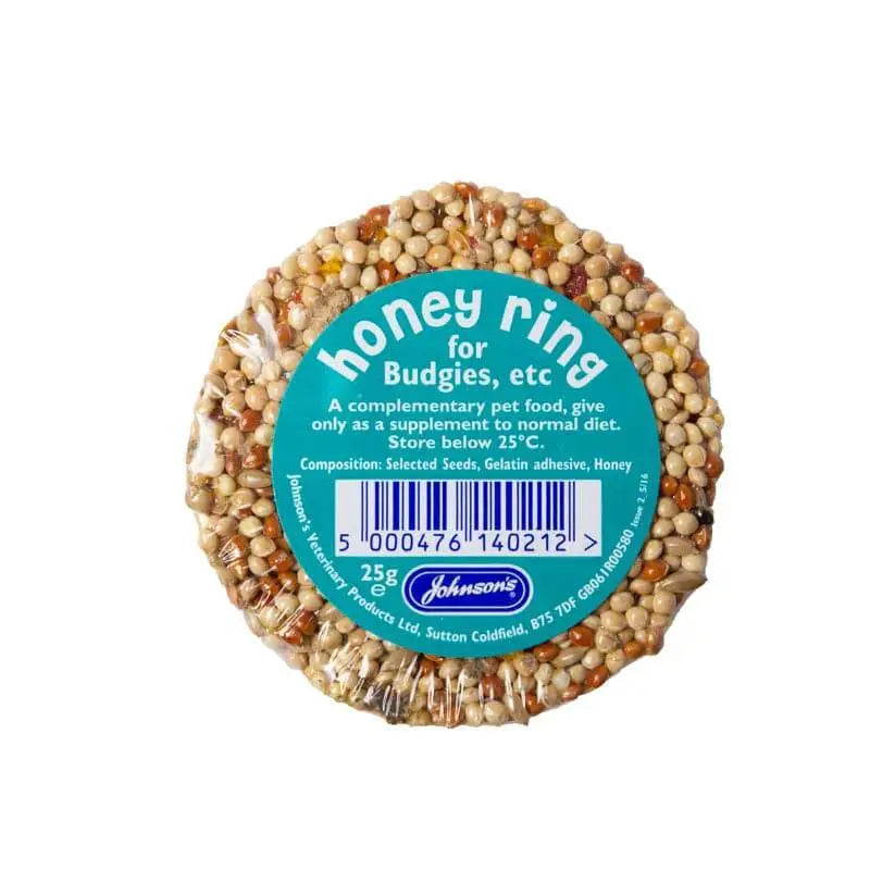 Johnsons Budgie and Parakeets Honey Ring 25g Johnsons Veterinary Products