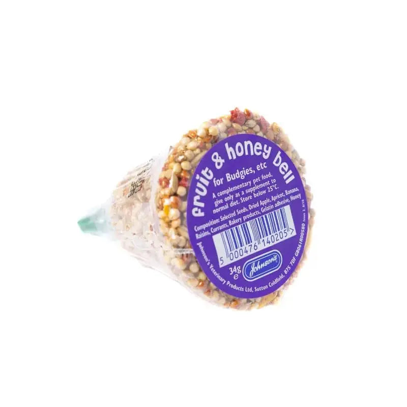 Johnsons Fruit and Honey Bells for Budgies and Parakeets 34g Johnsons Veterinary Products