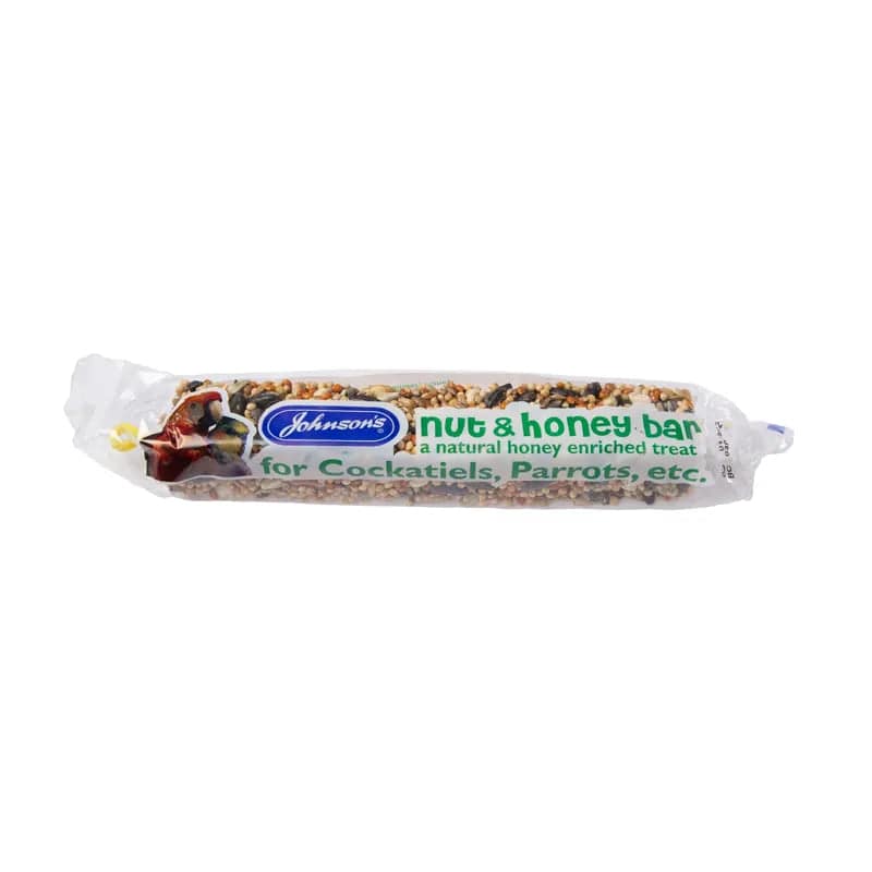 Johnsons Nut and Honey Bar for Cockatiels and Parrots 50g