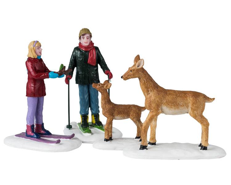 Friendly Wildlife Set of 4 Lemax Christmas Village Figurine