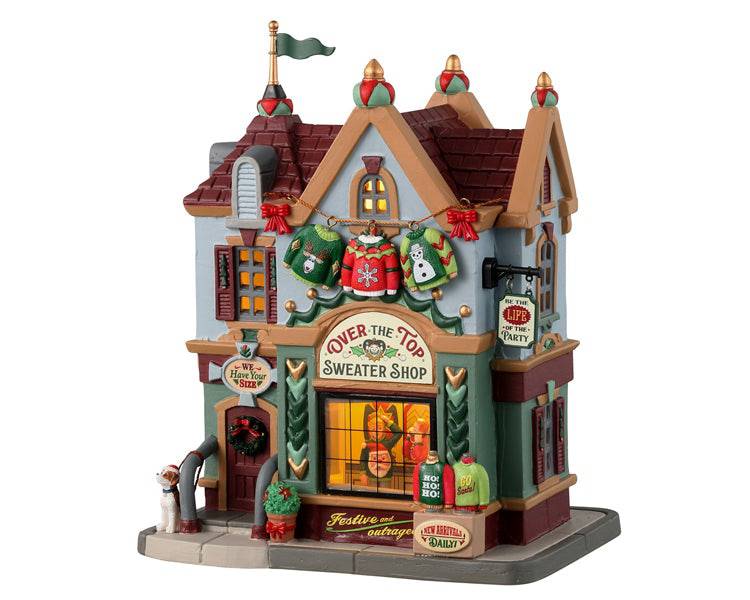 Over The Top Sweater Shop Lemax Christmas Village Illuminated Building Lemax Christmas Village