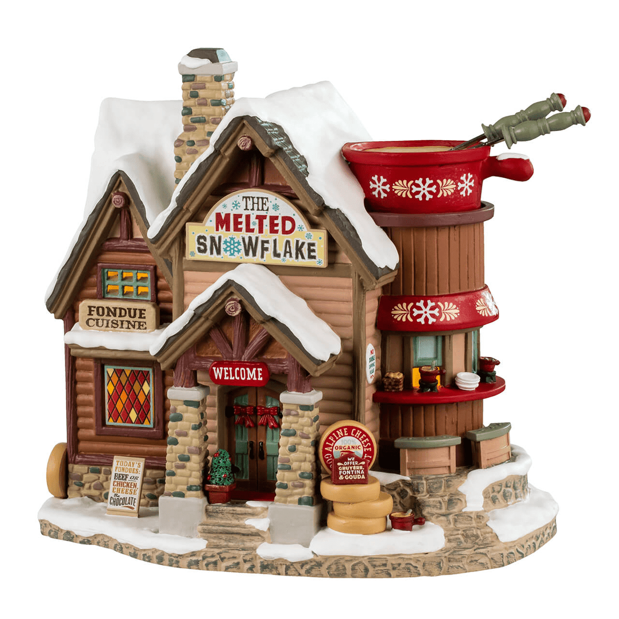 The Melted Snowflake Christmas Village Lighted Building