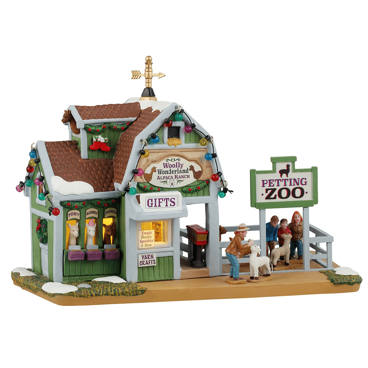 Woolly Wonderland Alpaca Ranch Lemax Christmas Village Illuminated Building Lemax Christmas Village
