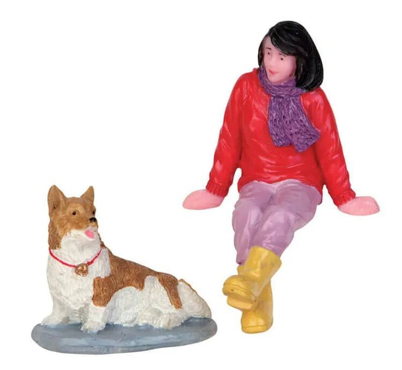 A Short Break Set Of 2 Lemax Christmas Village Figurine Lemax