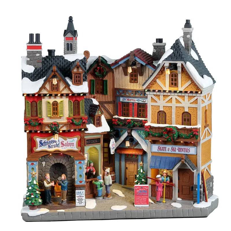 Alpine Winter Shops B/O (4.5V) Lemax Christmas Village Illuminated Building