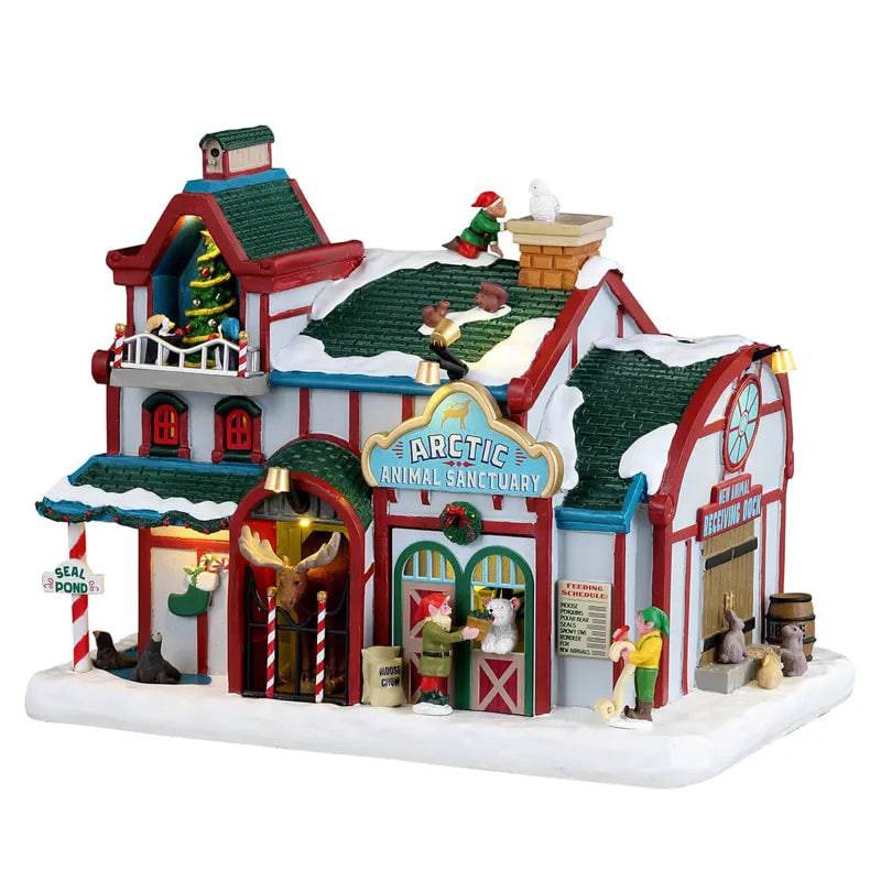 Arctic Animal Sanctuary Lemax Christmas Village Lighted Building Lemax